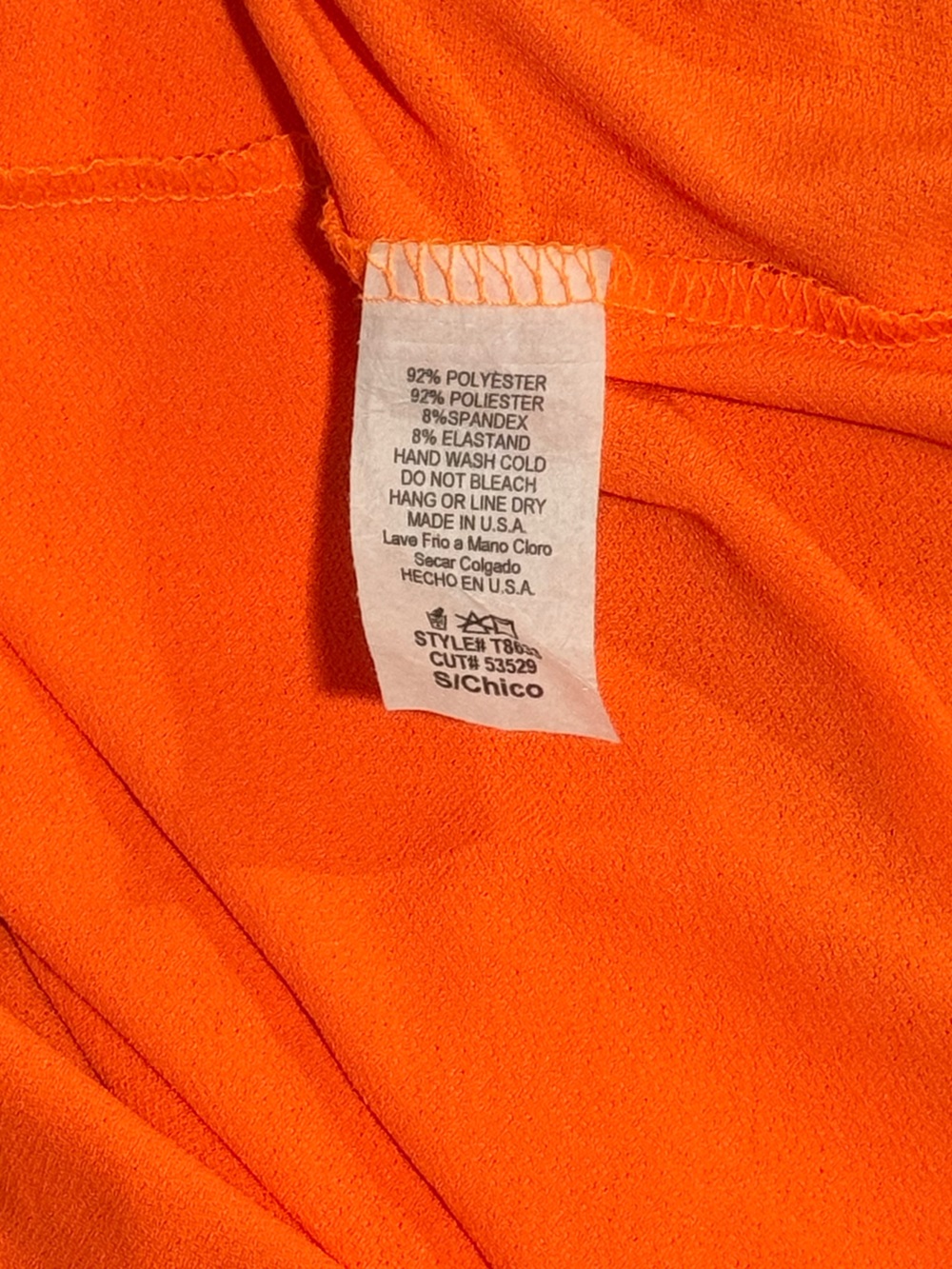 mts Bright Orange V-Neck Spaghetti Strap Camisole - Picture 4 of 4